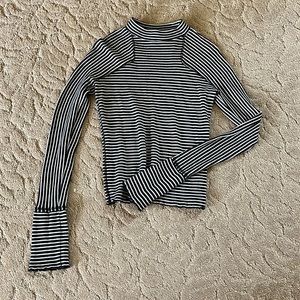 Free People High Neck Striped Top!